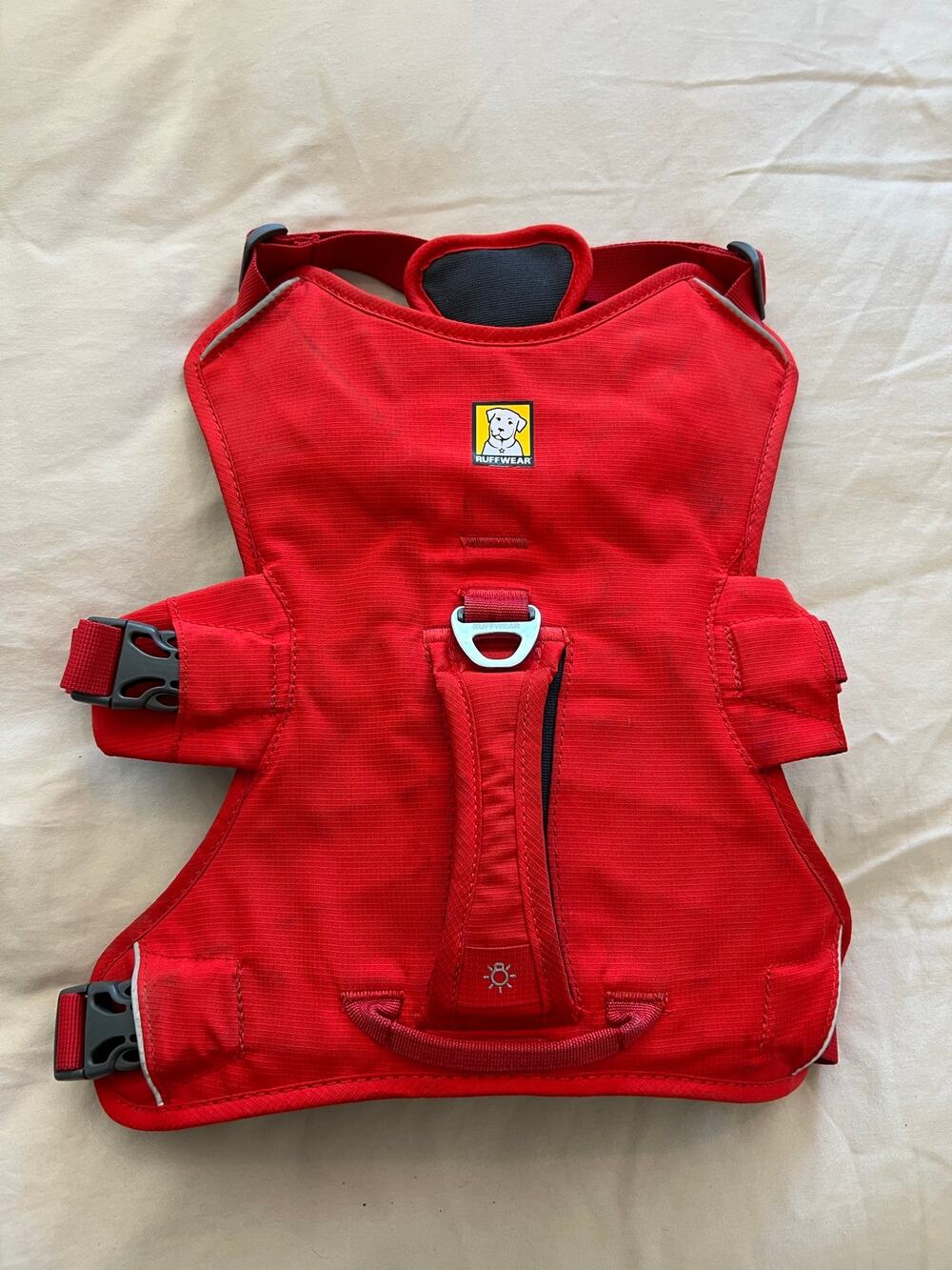 Ruffwear web master red medium dog harness walking with handle durable no pull